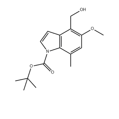 CAS NO.:1644667-10-6 - 1H-Indole-1-carboxylic acid, 4-(hydroxymethyl)-5-methoxy-7-methyl-, 1,1-dimethylethyl ester FOB CHEMICAL CO., LIMITED